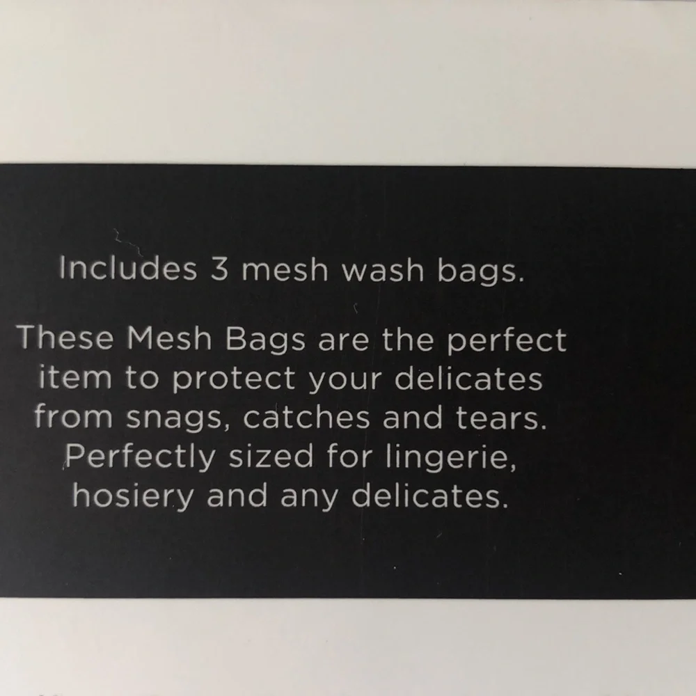 Home Expressions 3 zippered mesh wash bags white